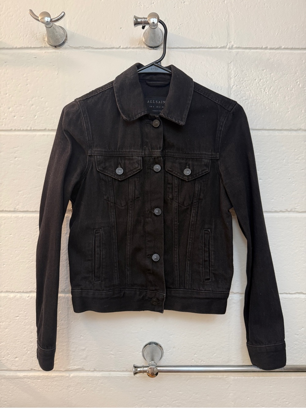All Saints Black Denim Jacket